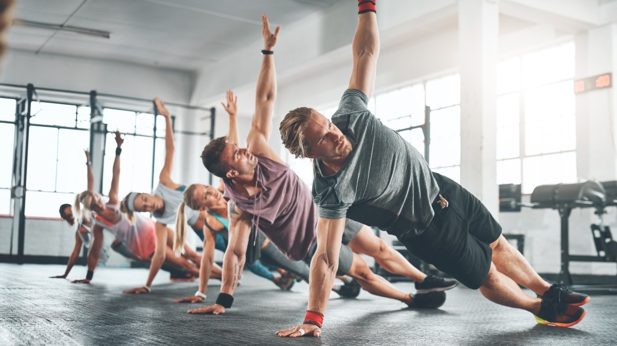 Group fitness session
